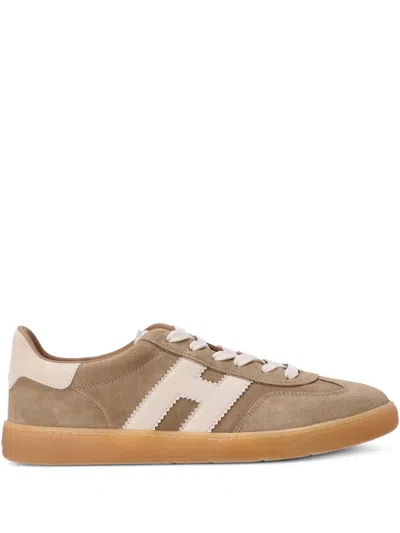 Hogan Round Head Low-cut Casual Shoes In Brown