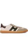 Hogan Leather And Suede Sneakers With Memory Foam Insole In White