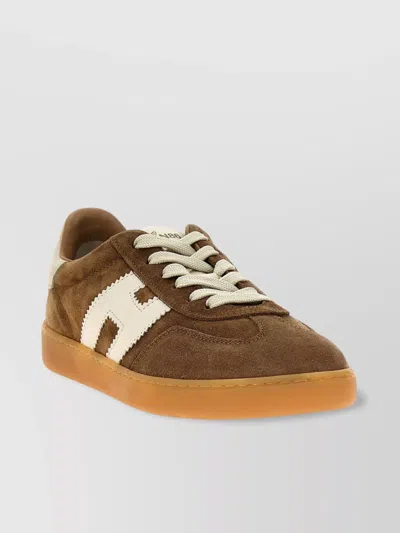 Hogan Cool Low-top Suede Sneakers In Brown
