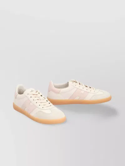 Hogan Cool Low-top Sneakers With Contrasting Suede And Leather In White