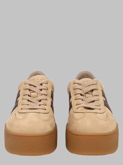 Hogan Cool Mini Calfskin Sneaker For Women In Brown