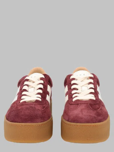 Hogan Cool Mini Sneakers For Women In Burgundy