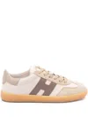 Hogan Cool White Leather Sneakers In Multi