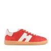 Hogan Cool Leather And Suede Sneakers In Red