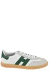 Hogan Cool Leather Panelled Sneakers In White