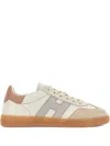 Hogan Cool Smooth Leather And Suede Sneakers Shoes In Brown