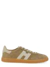 Hogan Cool Beige Suede Sneakers In Brown