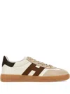 Hogan Cool Smooth And Suede Leather Sneakers Shoes In Brown