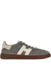 Hogan Suede Sneakers With Rubber Sole And Stitching In White
