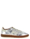 Hogan Chic Metallic Low-top Rubber Sole Sneakers In Black