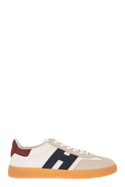 Hogan Cool Leather Sneakers With Nappa And Suede Inserts In White