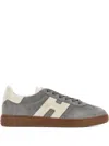 Hogan Trendy Suede Round Toe Rubber Sole Sneakers