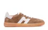 Hogan Stylish Sneakers With Contrast Panel And Suede Finish In Brown