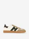 Hogan Leather And Suede Sneakers With Memory Foam Insole In Black & White