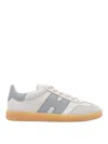 Hogan Cool Suede-trimmed Leather Sneakers In Blanco