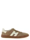Hogan Cool Beige Suede Sneakers In Brown
