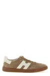 Hogan Cool Beige Suede Sneakers In Brown