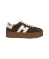 Hogan Low-top Sneakers With Suede And Nappa Leather Upper In Brown