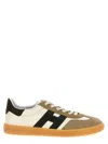 Hogan Leather And Suede Sneakers With Memory Foam Insole In White