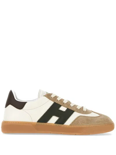Hogan Cool Sneakers In Smooth Leather In Burgundy