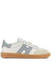 Hogan Cool Suede-trimmed Leather Sneakers In Nude & Neutrals