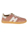 Hogan Low-top Sneakers Suede Finish In Pink
