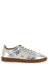 Hogan Chic Metallic Low-top Rubber Sole Sneakers In Black