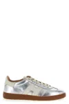 Hogan Chic Metallic Low-top Rubber Sole Sneakers In Black