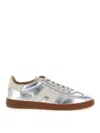 Hogan Chic Metallic Low-top Rubber Sole Sneakers In Black