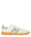 Hogan Cool Suede-trimmed Leather Sneakers In White