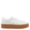 Hogan Low Top Leather Sneakers With Platform Sole In White