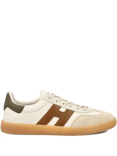 Hogan Cool Suede And Leather Sneakers Shoes In Brown