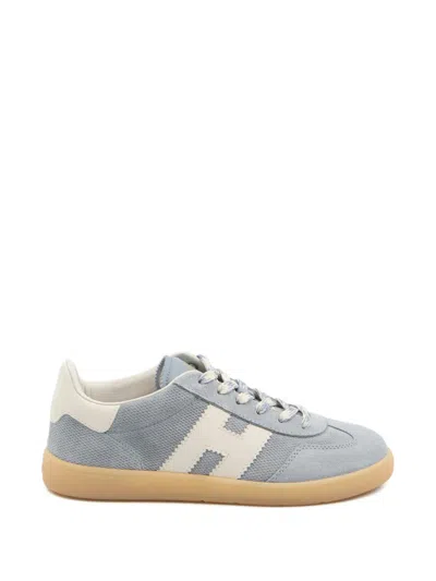 Hogan Neutrals Cool Side Stitched Logo Suede Sneakers In Multi