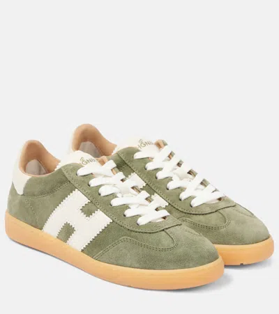 Hogan Cool Suede Sneakers In Green