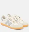 Hogan Cool Suede-trimmed Leather Sneakers In Multicoloured