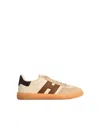 Hogan Cool Smooth And Suede Leather Sneakers Shoes In Brown