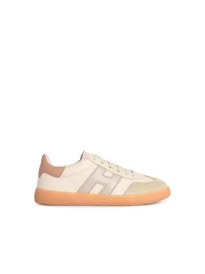 Hogan 'cool' White Nappa Leather Sneakers In Neutral
