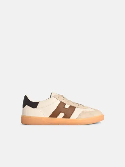 HOGAN 'COOL' WHITE SUEDE SNEAKERS