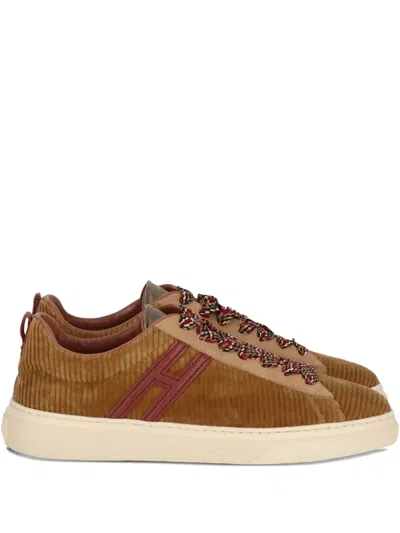 Hogan Corduroy Logo-detail Sneakers In Multi