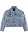 Hogan Denim Jacket Light Blue In Blue
