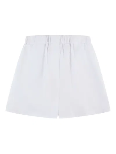 Hogan Shorts In Cotton Poplin White