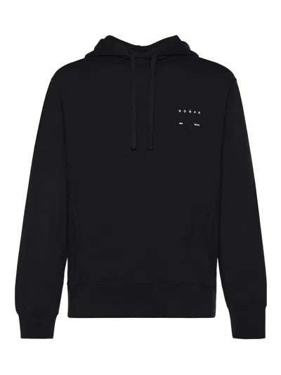 Hogan Cotton Sweatshirt With Logo In Black