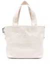 Hogan Cotton Tote Bag In White