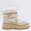 Hogan Cream Boots In Neutral