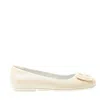 Hogan Flat Shoes With Decorative Buckle Detail In Neutrals