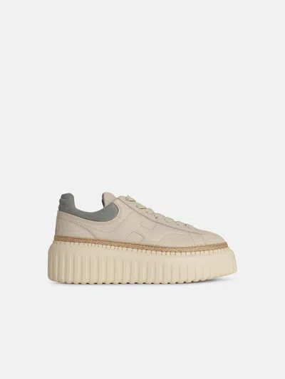 Hogan Cream Leather H Stripes H6' Sneakers