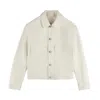 Hogan Cropped Jacket With Classic Collar In White