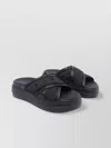 Hogan Cross Strap Platform Sandals In Black