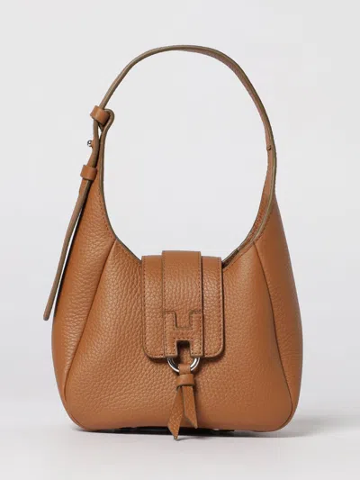 HOGAN HOGAN GRAINED CALF LEATHER SHOULDER BAG