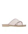 Hogan Crossover-strap Leather Sandals In White